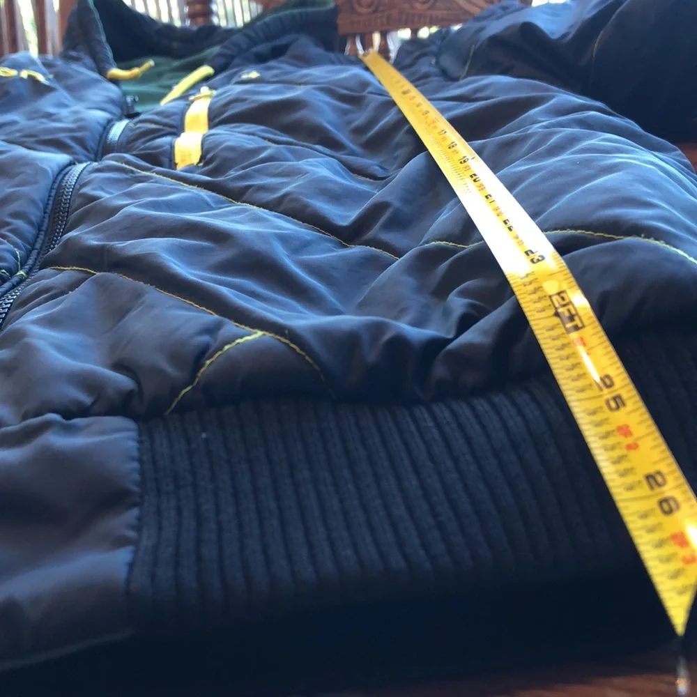 Columbia Green Oregon Hooded Bomber Jacket with Yellow Logo
